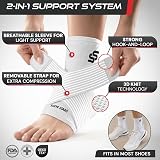 SS SLEEVE STARS Sleeve Stars Ankle Brace for Women Men 10-12 in White view 3