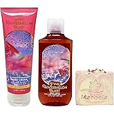 Bath & Body Works Pink Watermelon Blast Body Cream and Body Wash Duo Set with a Himalayan Salts Spring Bar Soap - Full Size