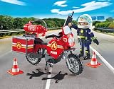 Playmobil 71466 Action Heroes Motorcycle Oil Spill Incident 21 pcs view 3
