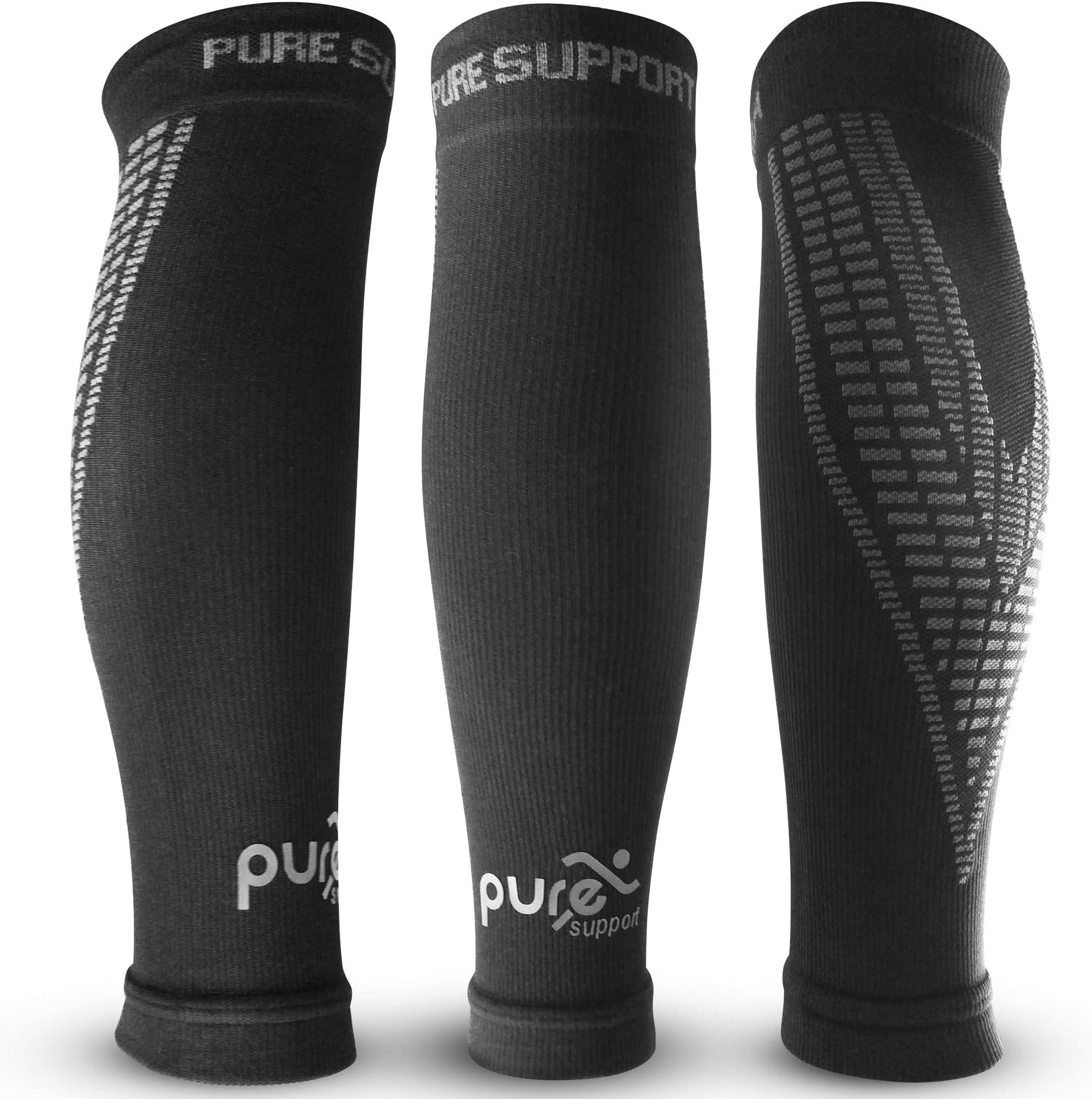 Compression Calf Sleeve Support Brace - Calf Support Sleeve Brace - Shin Splints- Best for Running - Torn Muscle - Sport - Cycling - Leg Cramps - Tight Calves - Women - Men - Kids - One Pair