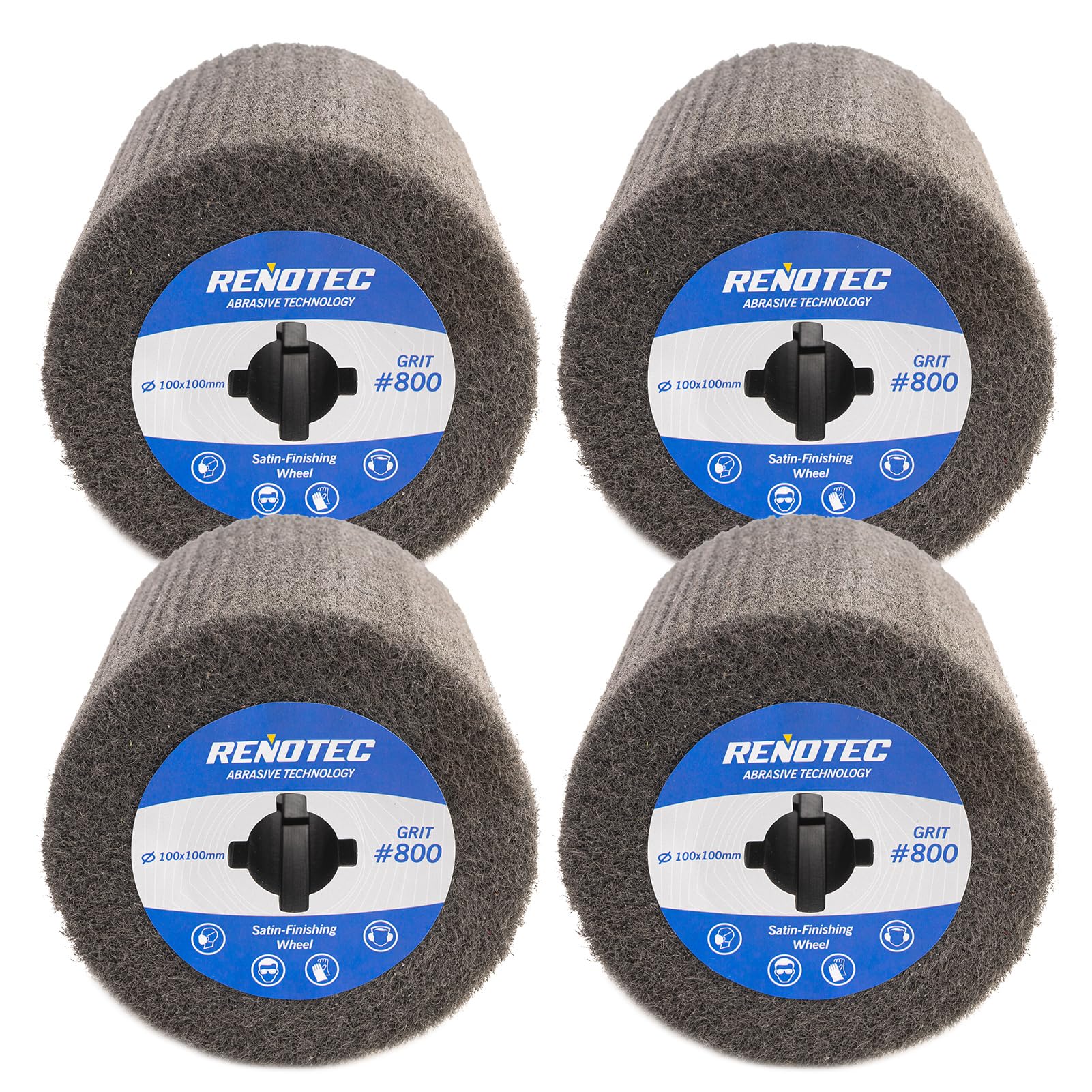 Photo 1 of RENOTEC 4"x4", Non-Woven Wheel, USF, Ultra Fine Grit 800, Pack of 4, S/C, for Polishing and Finishing