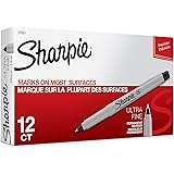 Permanent Markers, Ultra Fine Point, Black, Dozen