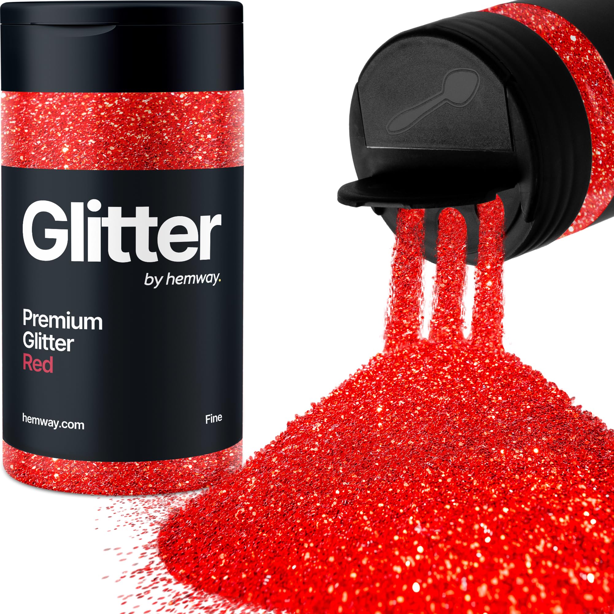 Red Glitter Shaker, 130g Fine Glitter, Crafts 1/64" Metallic Flake Red Sequins, Resin & Epoxy Crafts, Decorating, Halloween, Christmas Nail, Face, Hemway