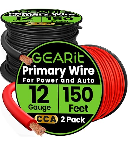 Amazon.com: GEARit 10 Gauge Primary Wire CCA, 10 AWG Copper Clad