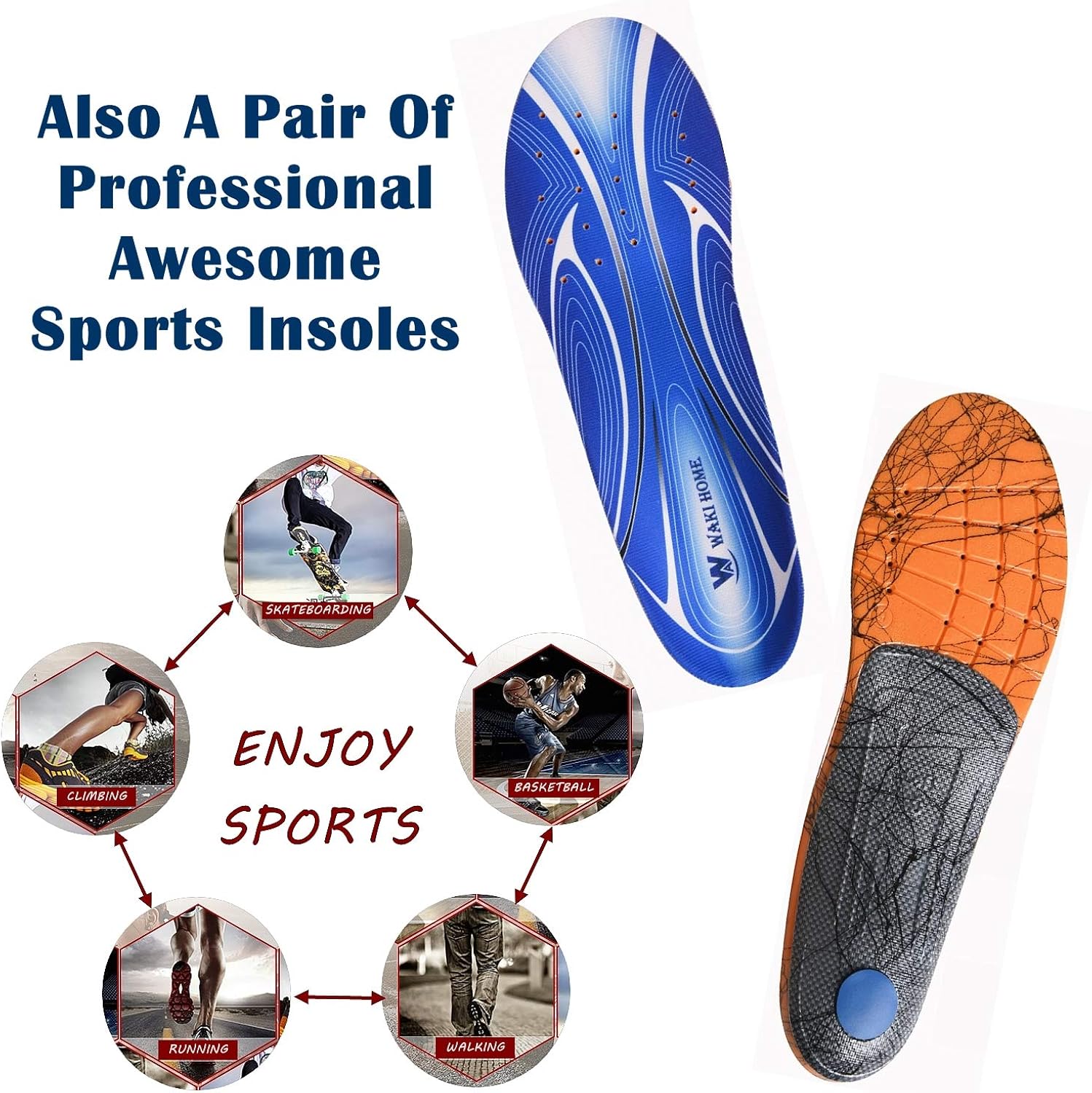 Arch Supports Orthotics Insoles/Inserts/Pads with Arch Supports for