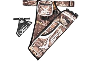SPG Arrow Quiver Archery Hip Quiver, Durable Adjustable Waist Belt Three Arrows Tube for Arrow Storage Compound Bow Recurve Bow Accessories
