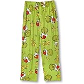 Mad Engine Men's The Grinch Mean One Stars and Logo Lounge Pants