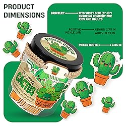 Positive Cactus Jar with 60 Daily Affirmation
