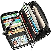 Lavemi Small Compact Women Wallet RFID Blocking Genuine Leather Bifold Purse with ID Windows