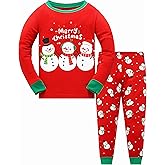 Kids Christmas Pajamas 100% Cotton Toddler Girls Long Sleeve Elf Pjs Set Boys Xmas Jammies 3t-10t