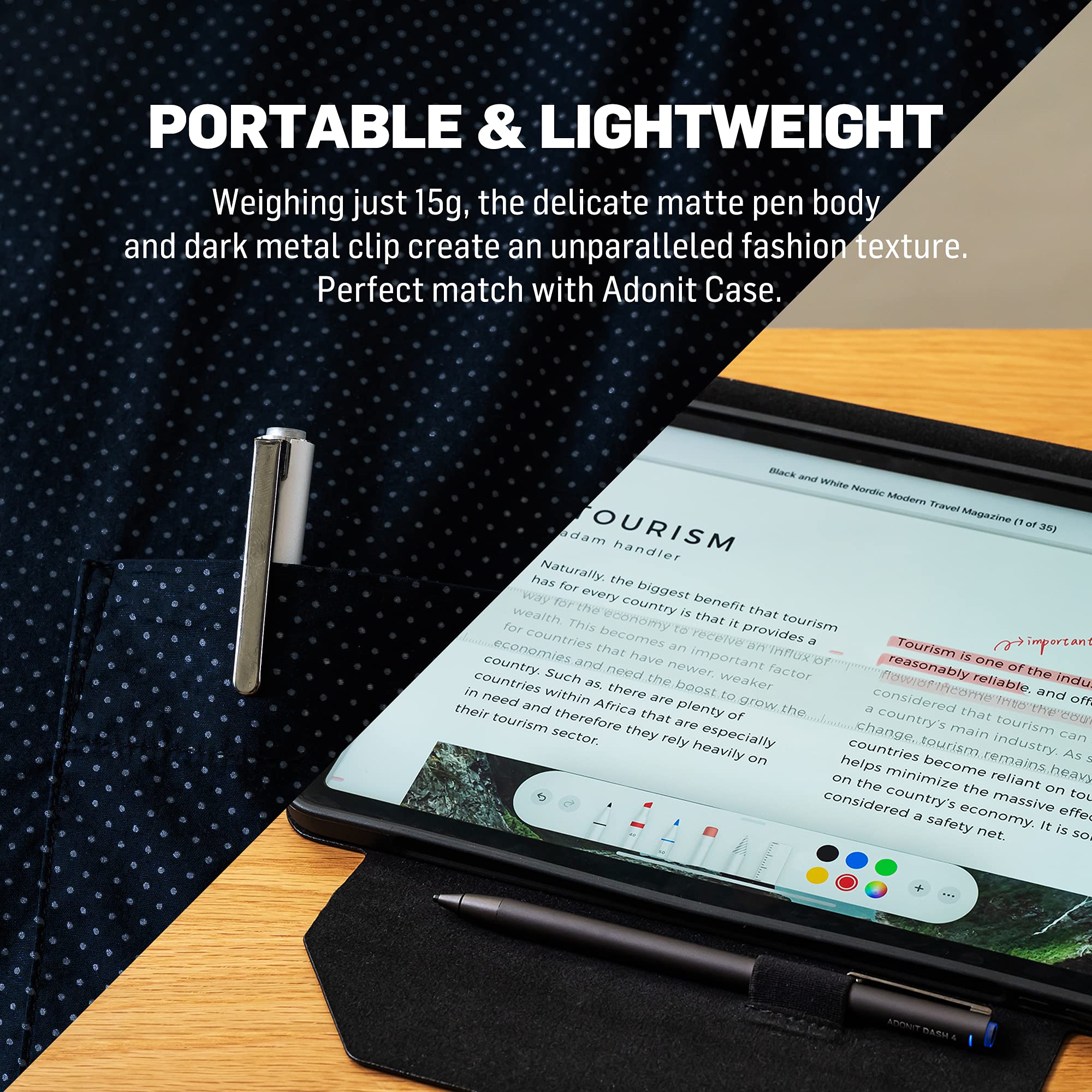 Adonit Dash 4, Multi-Device Stylus for iPad and Touchscreen, Duo Mode Active Digital Pencil with Palm Rejection, Compatible with iPad, iPhone, Android, and More- Graphite Black