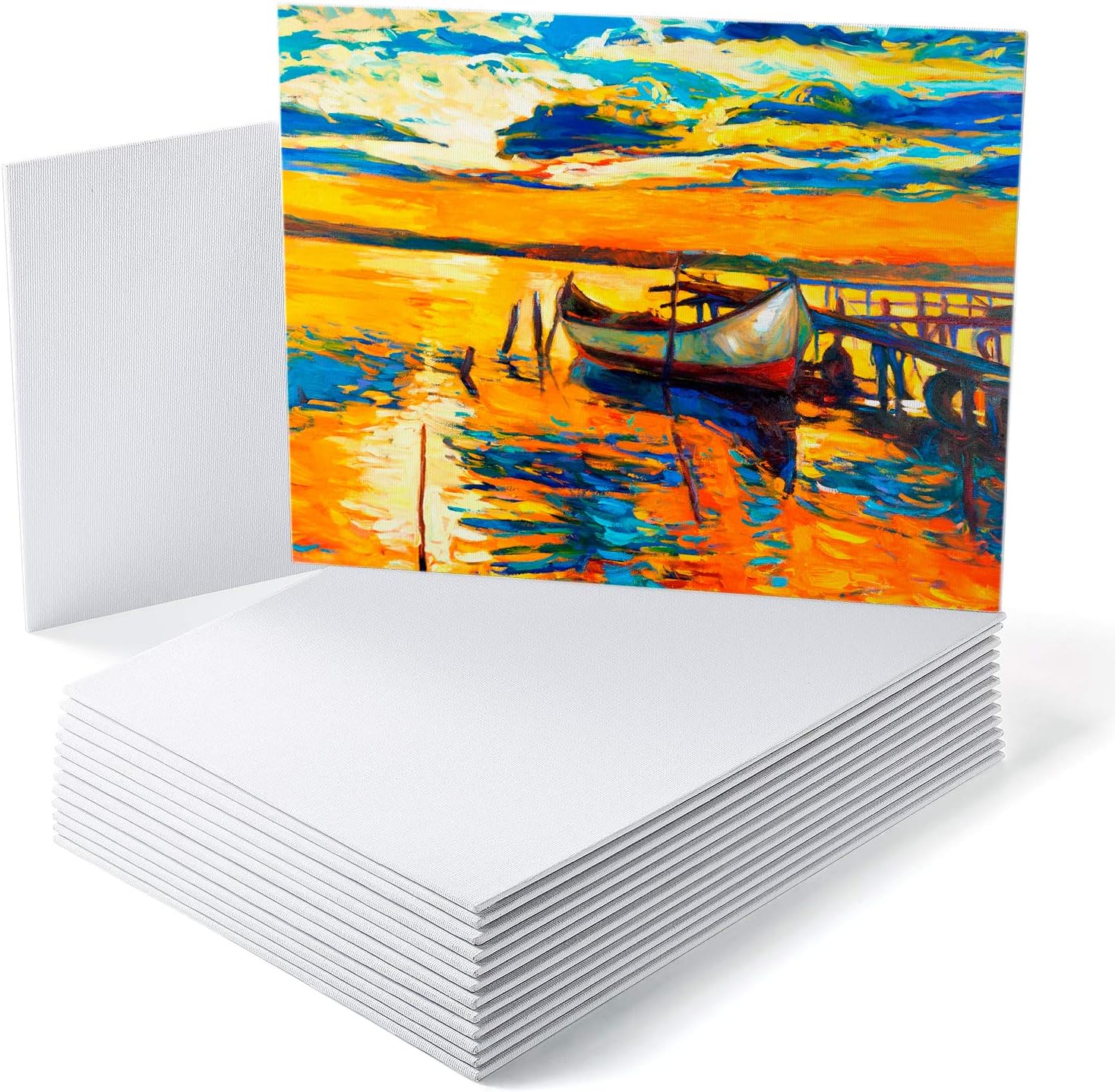 Blank Artist Canvas Panel, 14 Pcs Multi Panel Canvas Boards 20x25cm