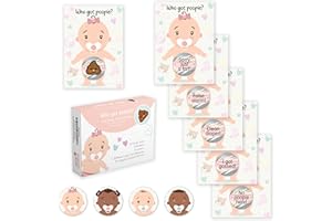 Party Hearty Baby Shower Games for Girl, 33 Poopie Emoji Scratch Off Lottery Tickets, Baby Games Ideas, Scratch Off Game