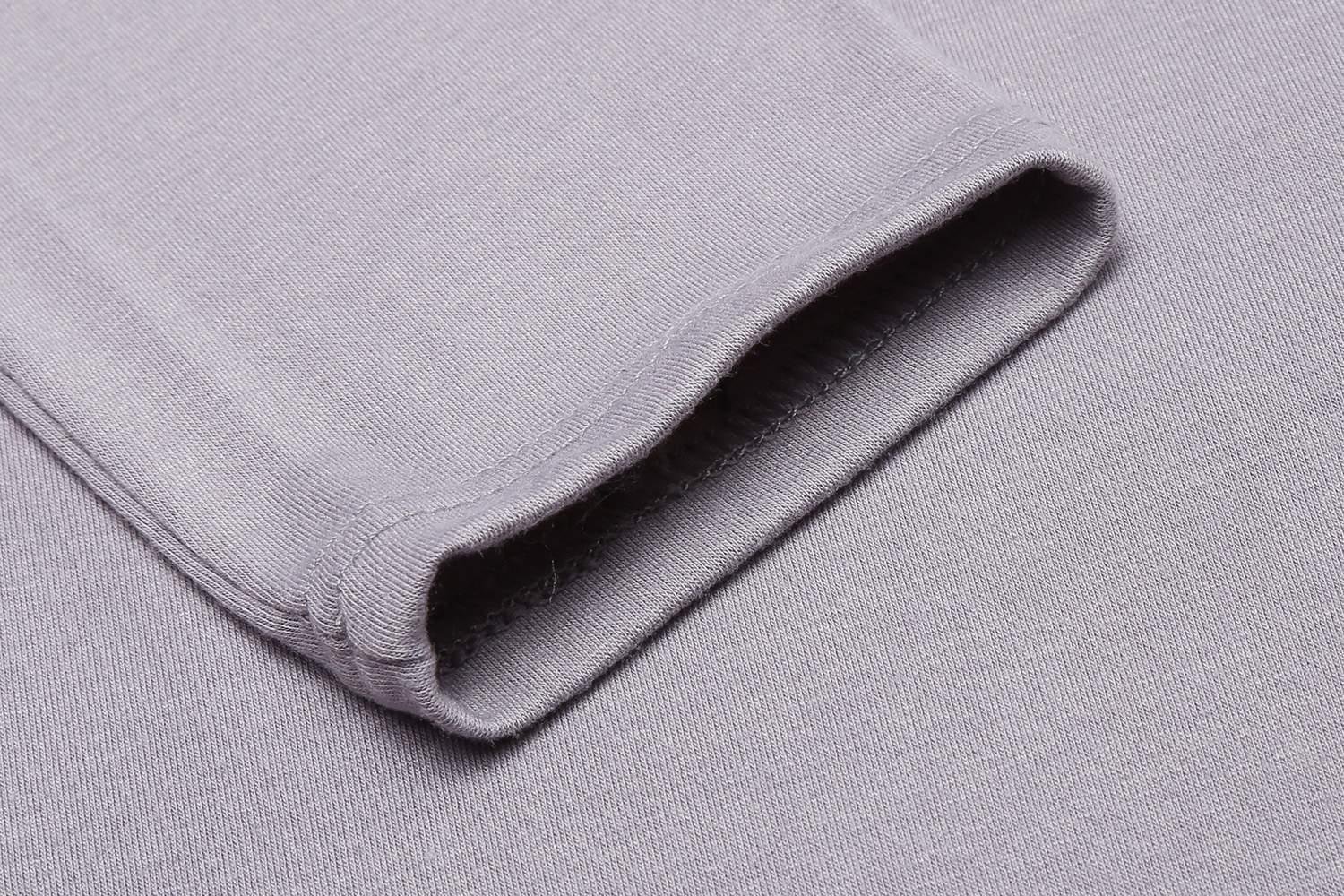 HOTOUCH Women\'s Comfy Loose Fit V Neck Long Sleeve Peplum Tops Blouse GREY M SIZE