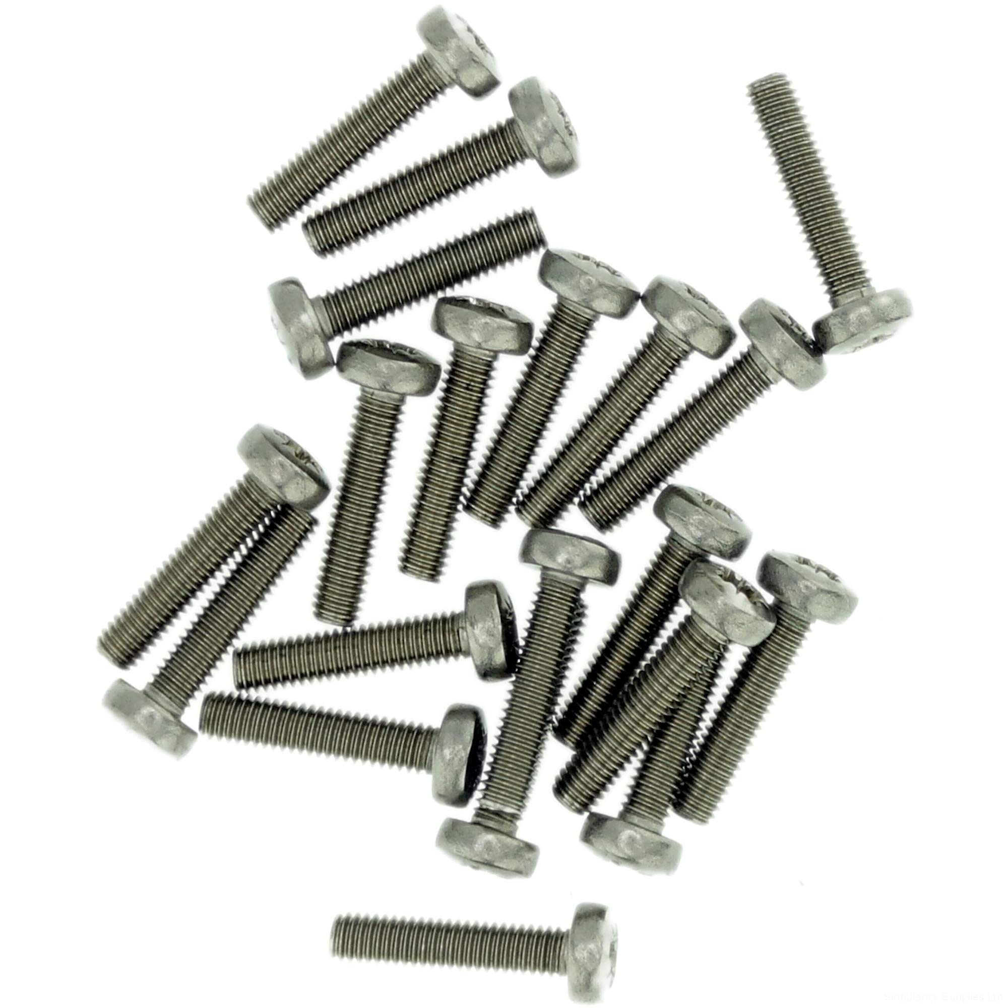 M1.6 (1.6mm x 4mm) Pozi Pan Machine Screw (Bolt) - Stainless Steel (A2) (Pack of 20)