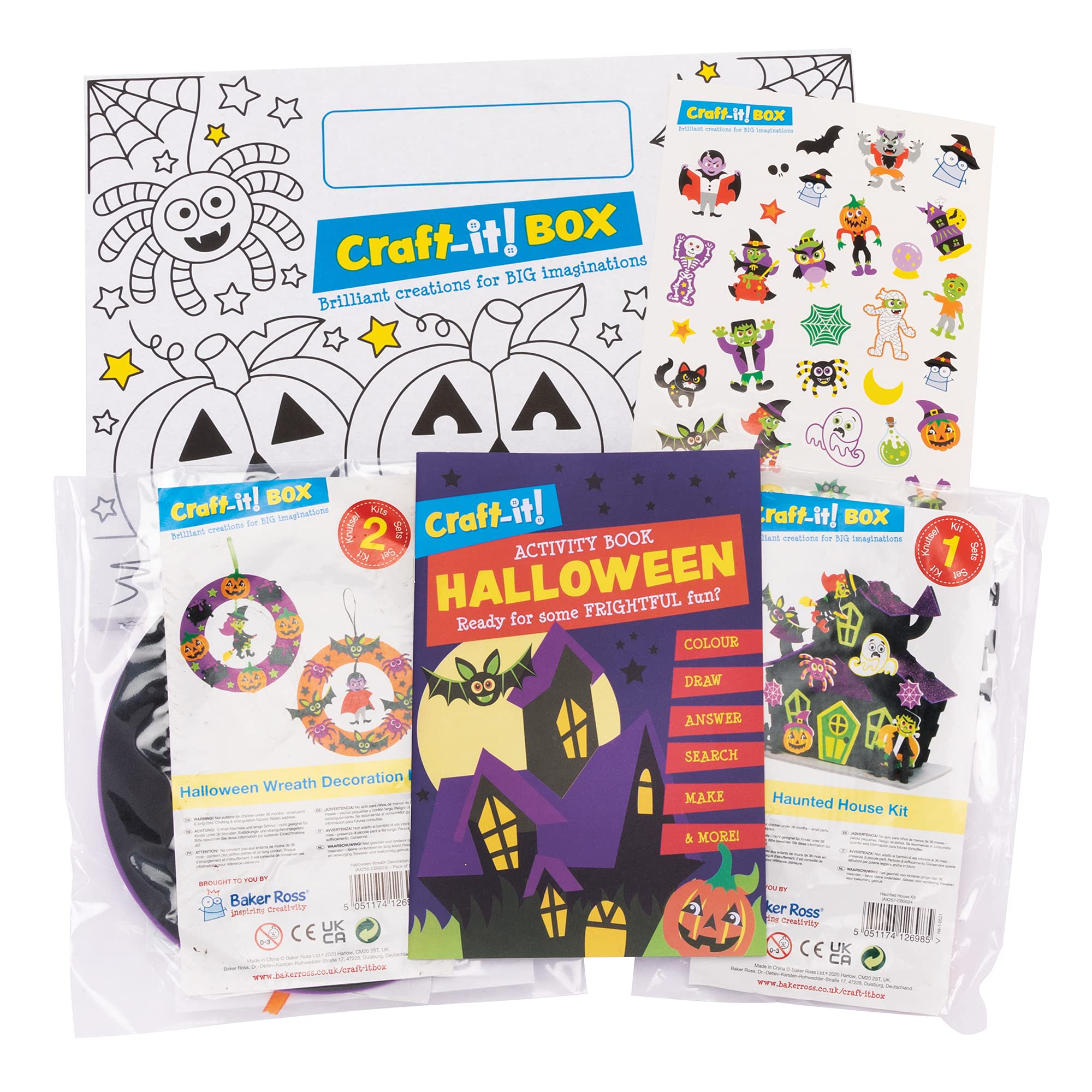 Baker Ross CBS024 Halloween Craft-it! Box - Creative Arts and Crafts Activities for Kids