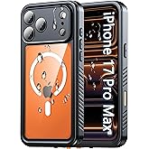 Oterkin Waterproof Case for iPhone 17 Pro Max Case Compatible with MagSafe, Full Body Rugged iPhone 17 Pro Max Phone Case with Built-in HD Screen & Lens Protector [15FT Military] 17ProMax Case (Black)
