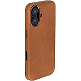 Dockem Genuine Leather Case for iPhone 17 Compatible with MagSafe, with Capacitive Camera Control Button (MSGL, Light Brown)