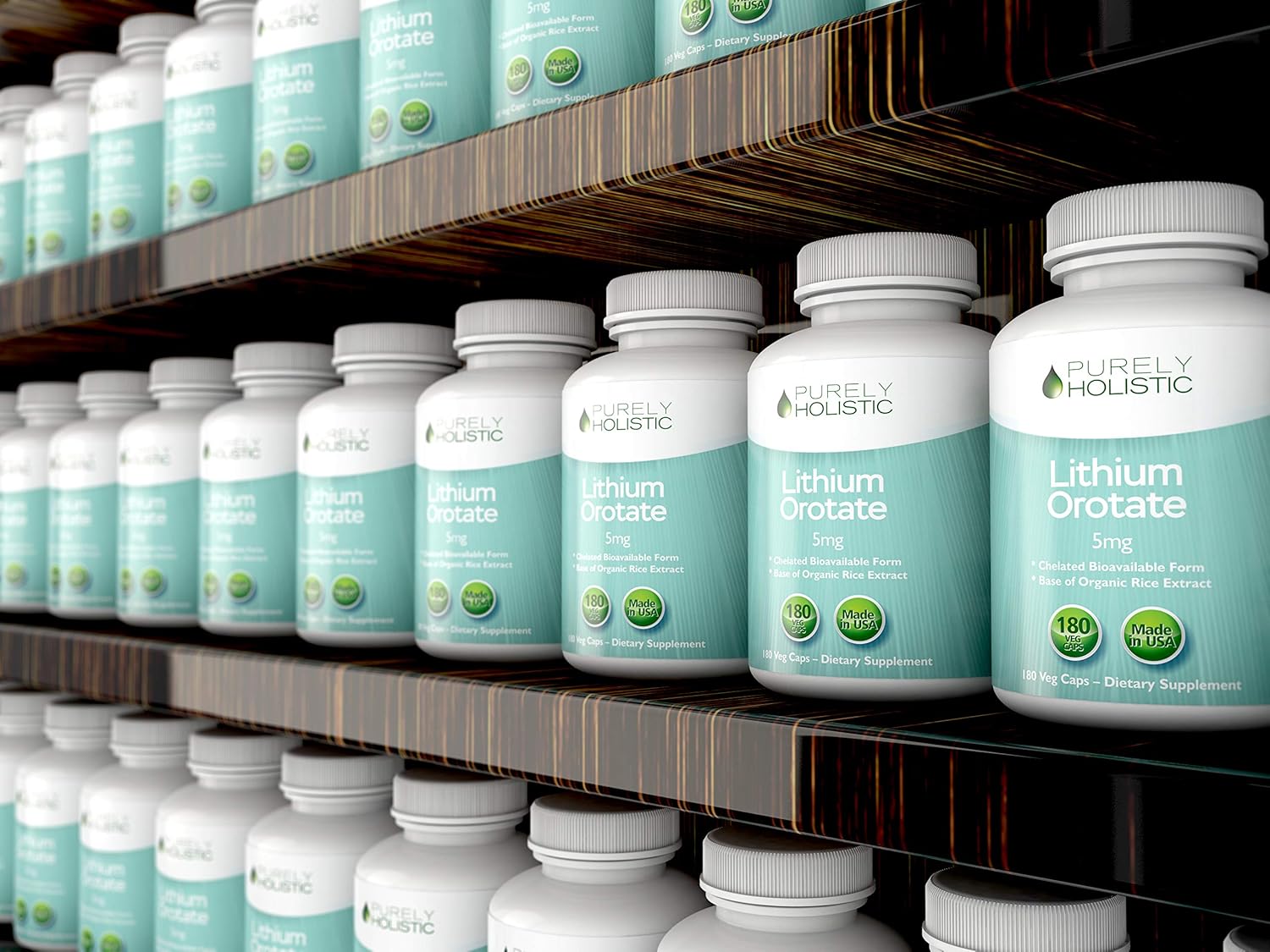 Lithium Orotate 5mg, 180 Vegetarian Lithium Capsules, Lithium Supplement Supports Healthy Mood, Behavior, Memory and Wellness: Health & Personal Care
