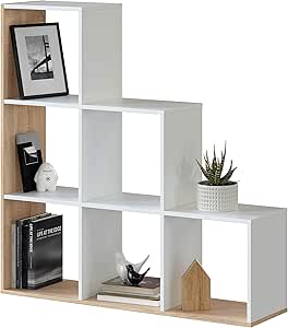 Habitdesign Estantería Librería, Salón, Comedor o Despacho, Modelo Lua