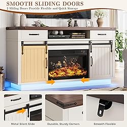59'' Fireplace TV Stand with 3D Flame Electric