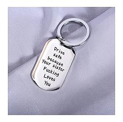 CINDYHE Drive Safe I Love You Keychain for Brother