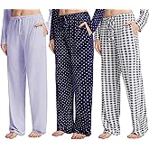 Suewon 3 Pack: Pajama Pants Women, 4-Way Stretch Soft Lounge Bottoms, Comfy Sleepwear with Pockets (Available in Plus Size)