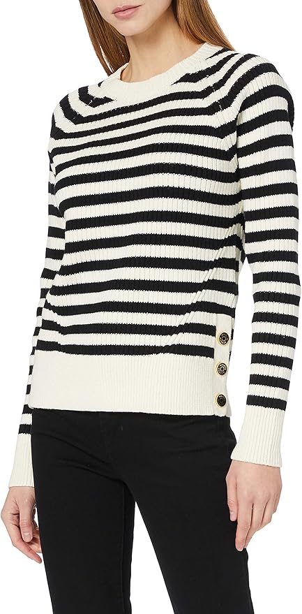 Scotch & Soda Women's Gestreifter Pullover Aus Bio-baumwollmischung Sweater: Amazon.co.uk: Clothing