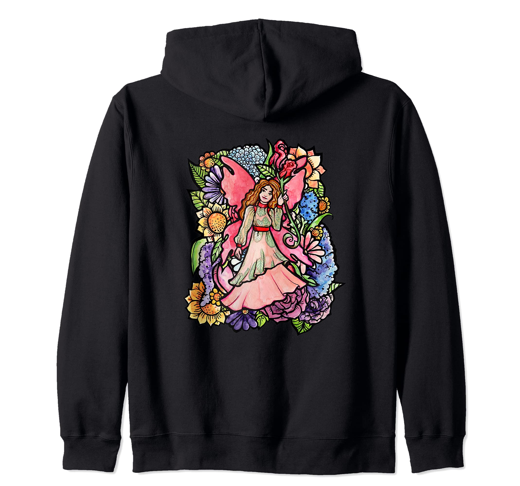 Garden Fairy Faerie Garden Zip Hoodie