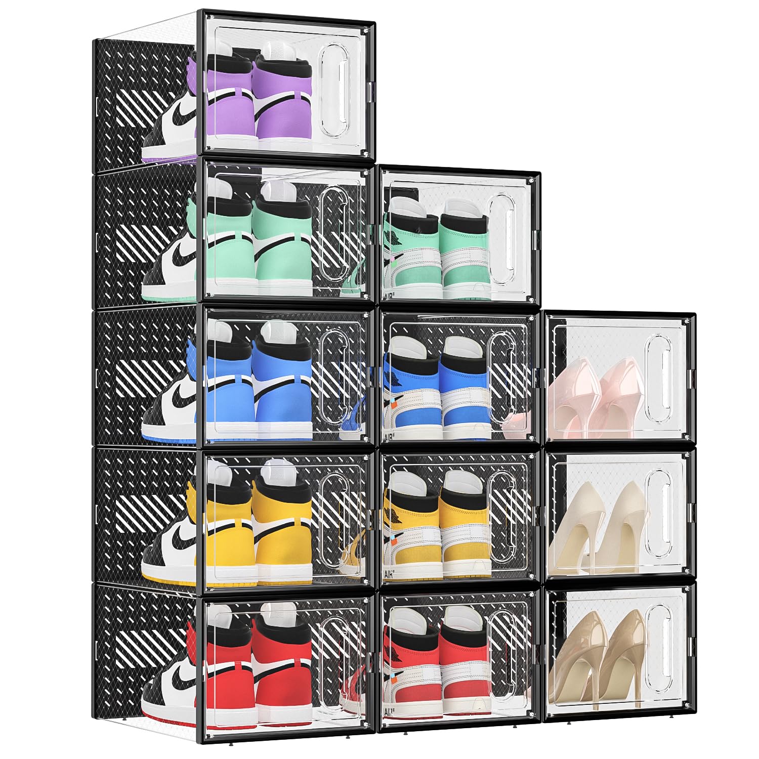 Mua eWonLife XX-Large Storage Box with Magnetic Door, 12 Pack Clear ...
