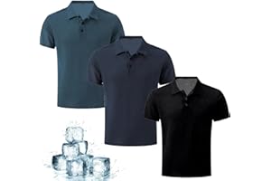 Binozinco Breeze Shirts for Men Golf Polo Shirt,Textured Breathable Short Sleeve,Ultra Comfortable Silky Refreshing Wear
