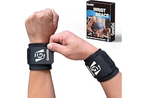 Wrist Compression Strap Support for Fitness, Weightlifting, Tendonitis, Carpal Tunnel Arthritis, Wrist Pain Relief - 2 Pack