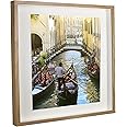 BD ART 50 x 50 cm 3D Box Picture Frame Oak with Mount 40 x 40 cm Plexiglass Depth 3 cm