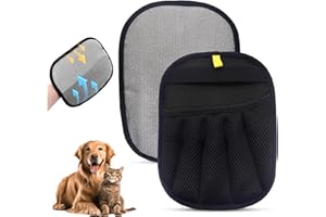 kvkor Pet Hair Removal Glove,Pet electrostatic Hair Removal Gloves, Washable Reusable Dogs Cats Hair Grooming Tools Gloves fo