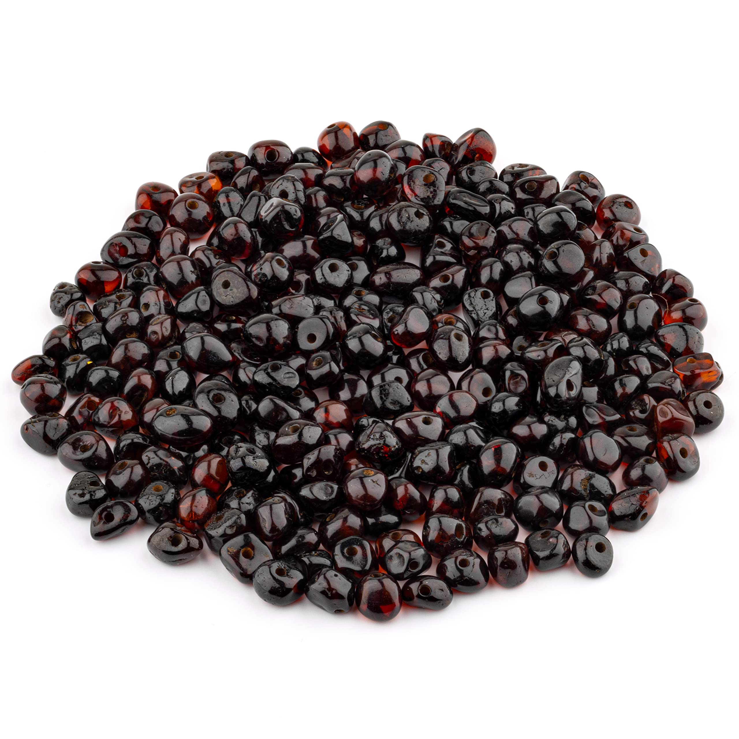 Amber Polished Beads – 100% Natural Baltic Stone 5-6mm Baroque Style Loose with Drilled Holes Multiple Colors - Amber Culture