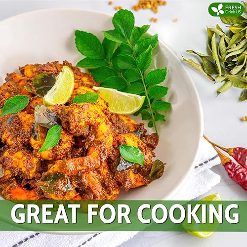 FreshDrinkUS, Premium 330+ Curry Leaves, Whole Dried Leaves, 100