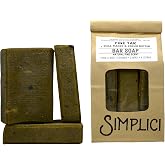 Simplici Triple Butter, Pine Tar Bar Soap, 3.5 OZ bars, 3 Count | With Added Shea Butter, Mango Butter &amp; Kokum Butter, Hand Milled
