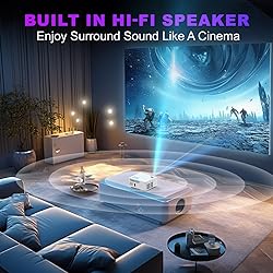 NICPOW Native 1080P HD Projector, 5G WiFi Bluetooth