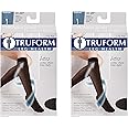 Truform Compression 15-20 Mmhg Sheer Knee High Stocking, Large (Pack of 2), Beige