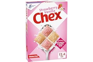 Strawberry Vanilla Chex Cereal, Gluten Free Breakfast Cereal, Made with Whole Grain, 12.4 oz