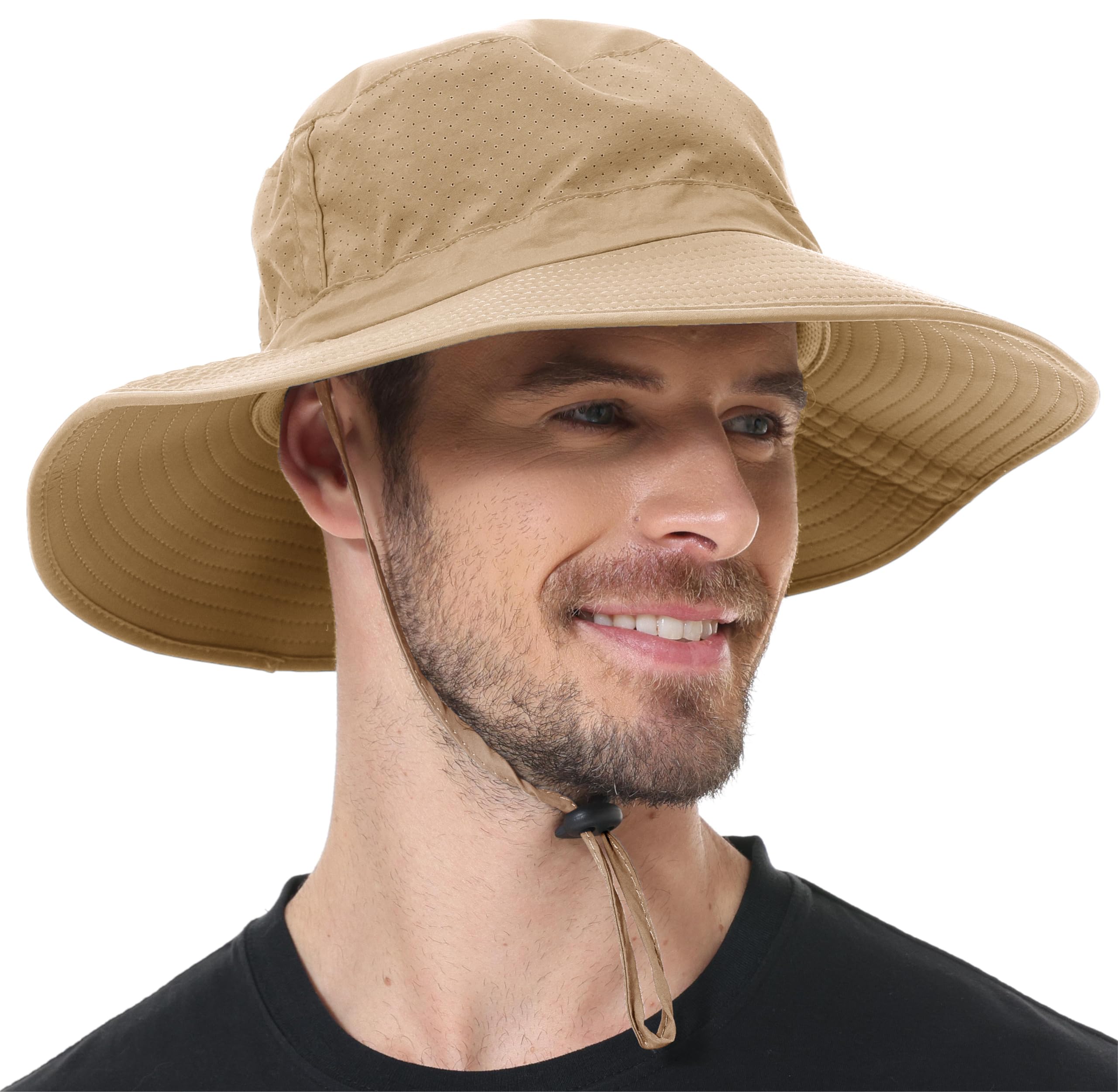 Photo 1 of ZOORON Boonie Hat UPF 50+ Cooling Sun Hat for Men and Women,Wide Brim Bucket Hats with UV Protection for Safari Hiking Beach Khaki