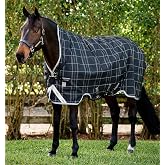 Horseware&reg; Rhino&reg; Wug Vari-Layer Turnout 250g - Black/Grey &amp; White Check &amp; Gray, 66