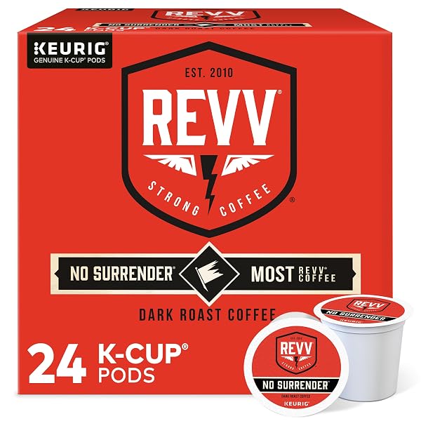 REVV NO SURRENDER, SINGLE-SERVE KEURIG K-CUP PODS, DARK...