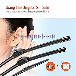 WOWIPER Silicone Windshield Wiper Blades with Rear