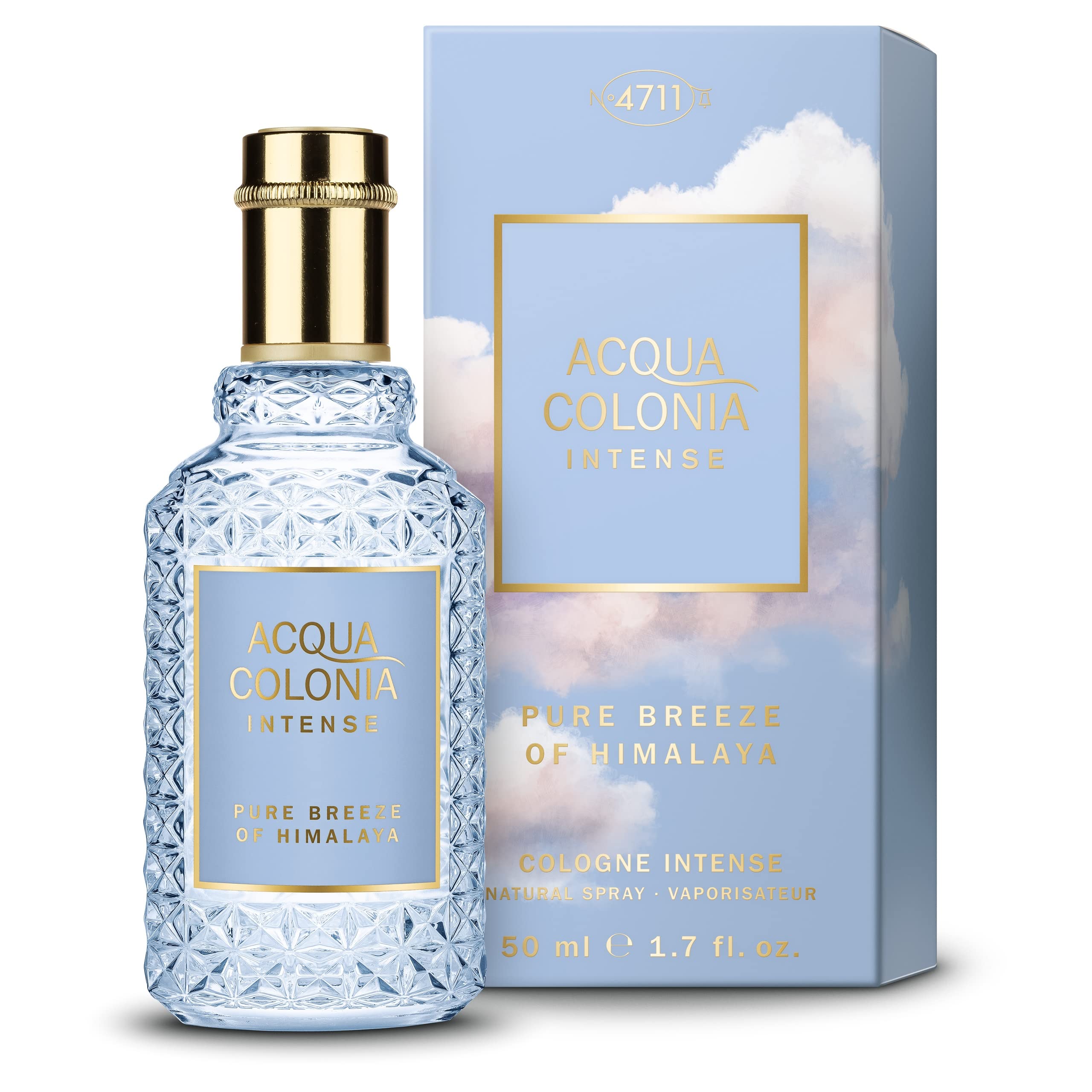 4711 Acqua Colonia Intense Pure Breeze of Himalaya | Eau de Cologne - mineral-fresh - wellness for the senses | 50 ml natural spray