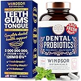 Oral Probiotics for Teeth and Gums - 3BN CFU Lactobacillus Salivarius Acidophilus Rhamnosus Streptococcus - Bad Breath Treatment for Adults - 45 Chewable Mint Dental Probiotic Tablets for Women & Men