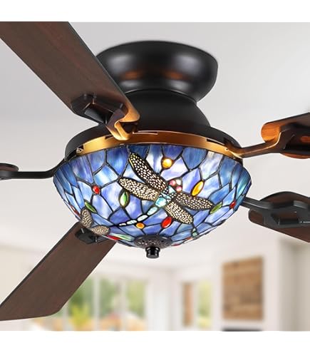 Warehouse of Tiffany CFL-8281BL Jalev 6-Light Dragonfly Tiffany 5