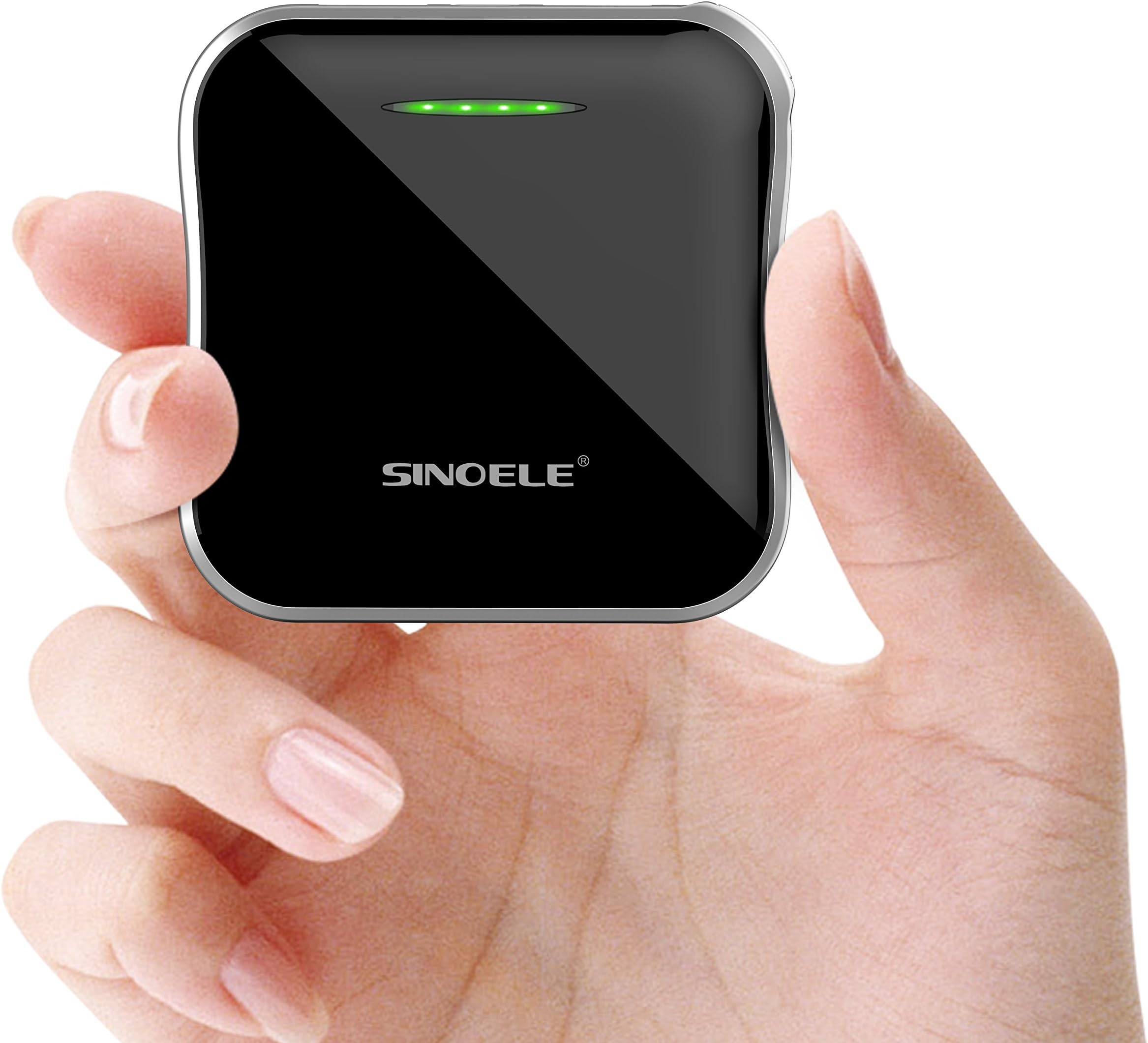 SINOELE Portable Power Bank 6600mAh Ultra Mini External Charger Battery Pack High Speed Charging for iPhone,Samsung, iPad and More (Black)