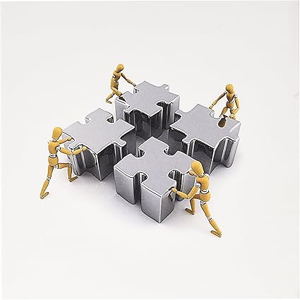 Amazon カルステンライジンガーイラスト Illustrations 木製マネキン人形pushingパズルピースピースtogether チーム作業チームワーク成功winnerビジネス グリーティングカード Set Of 12 Greeting Cards グリーティングカード 文房具 オフィス用品