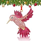 WALENGIF Hummingbird Gifts for Women 2025 - Metal Hummingbird Ornament for Christmas Tree Pink Hummingbirds Christmas Ornaments Bird Ornaments Keepsake Gifts for Friend Mom Wife Hummingbirds Lovers